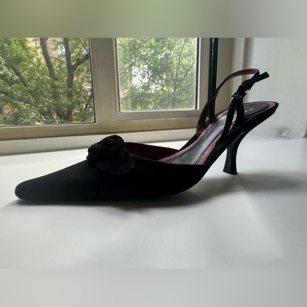 Vintage Designer Slingback pointy toe Heels Made in Italy